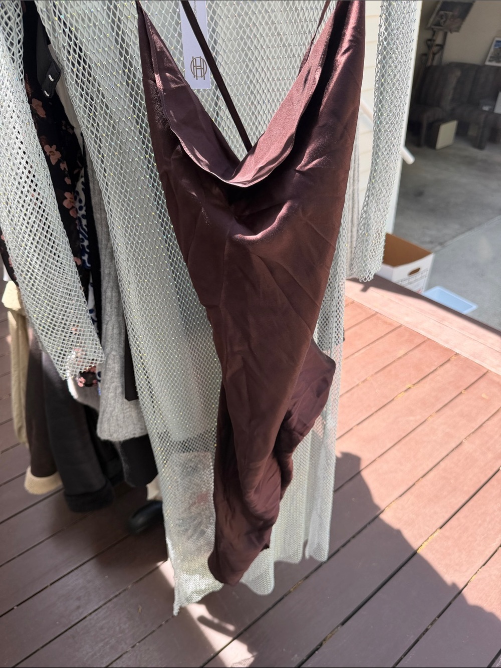 Amanda Uprichard Chocolate Brown Silk High-Low Dress